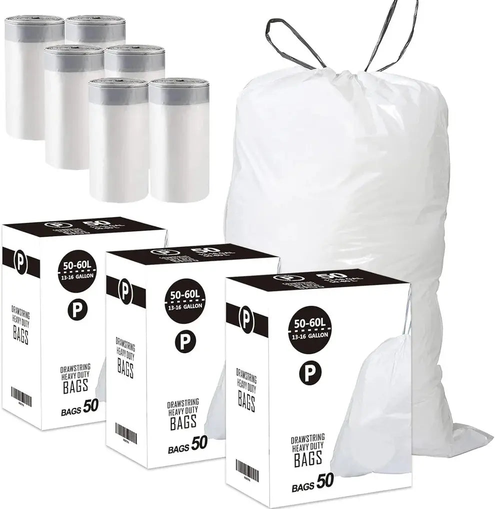 60 Liter Double Bin Stainless Steel Step Bin[🔥Free 3 packs (150 total) of garbage bags]