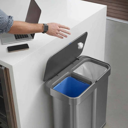 ⭐⭐⭐⭐⭐58L Dual Compartment Sensor Trash Can