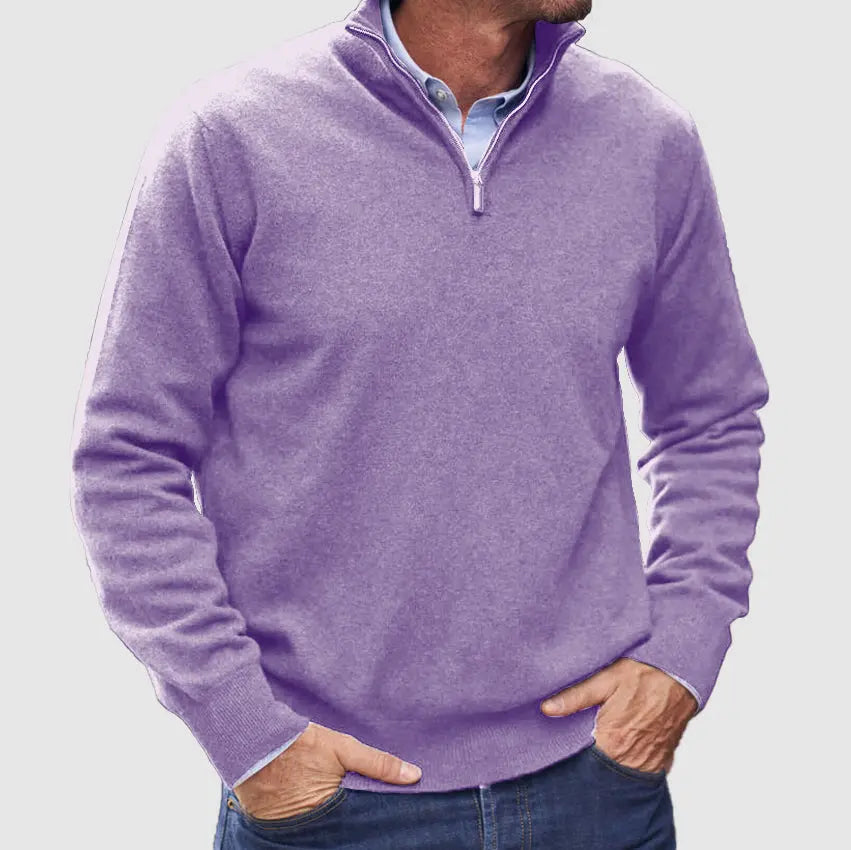 🔥Christmas Sale🔥 Men's Cashmere Zipper Basic Sweater