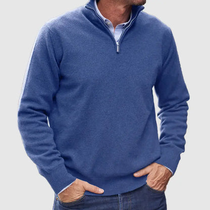 🔥Christmas Sale🔥 Men's Cashmere Zipper Basic Sweater